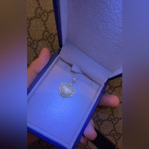 Puffed Heart Diamond Pendant